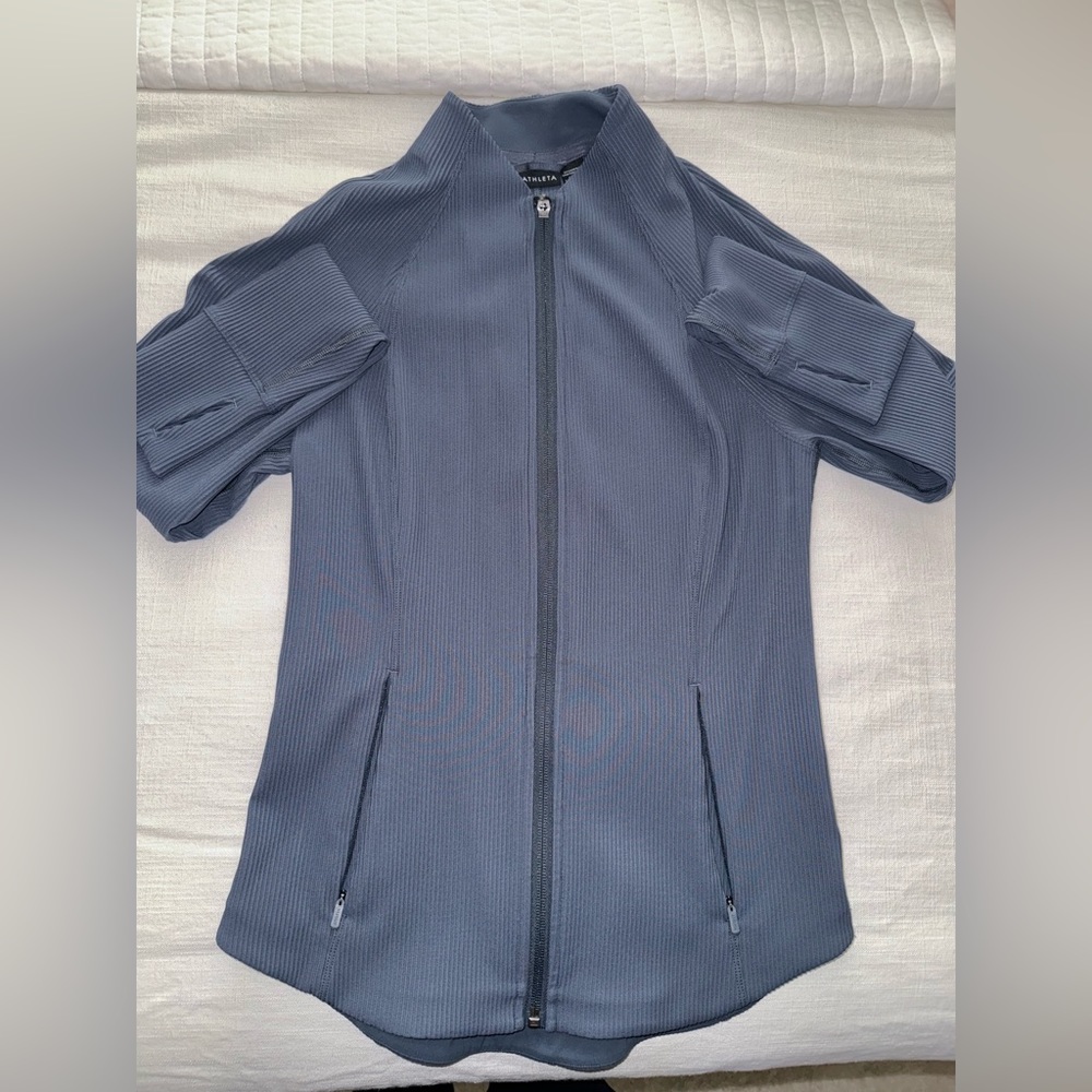 LIKE NEW ATHLETA FULL ZIP JACKET BLUE